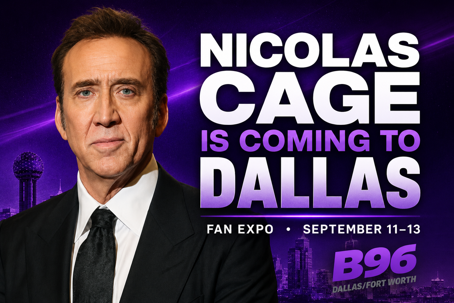Nicolas Cage Coming to Dallas for FAN EXPO 2026: What to Know